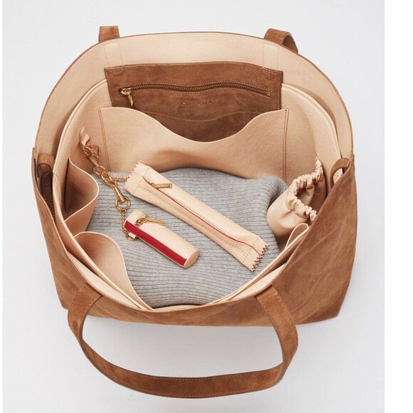 Cuyana Leather Tote Bag Organization Insert in Blush - Picture 3 of 9